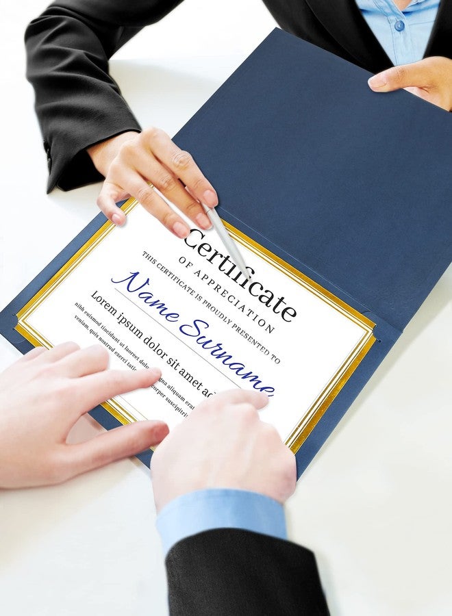 GNL 50 Packs Blue Certificate Holders - Diploma Holders, Certificate Covers with Gold Foil Border, for Letter Size 8.5 x 11 Award Certificate Paper and Documents - Image 5
